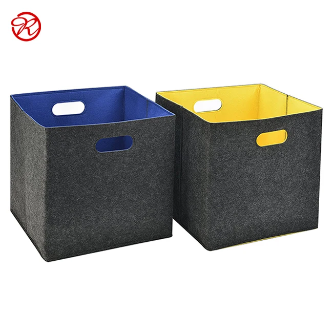 foldable felt storage basket organizer large felt storage boxes kids toys storage bin