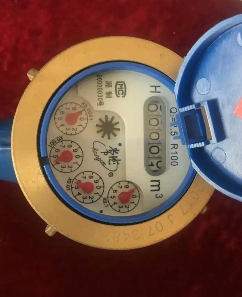 Semi liquid sealed cold water meter DN15 DN20 DN25 DN32 DN40 DN50 DN65 screw connection cast iron or brass body with R80