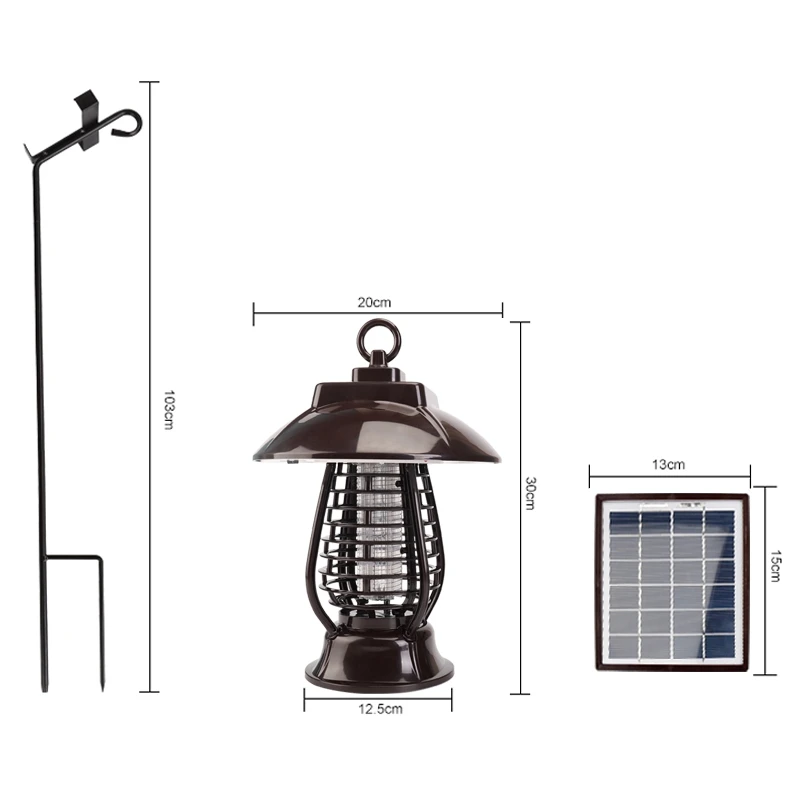 Висит открытый солнечные Zapper свет вредителей мухобойка насекомых-комаров убийца лампы