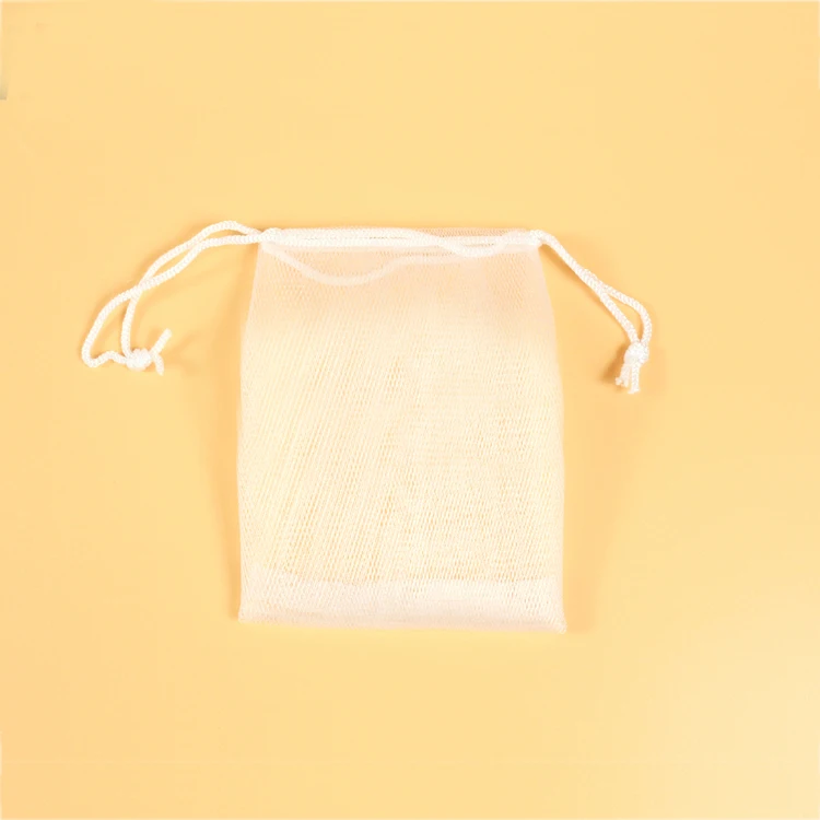 Wholesale Customized drawstring mesh soap bag, bath soap bag Produced By PP Material And Added Dyestuff