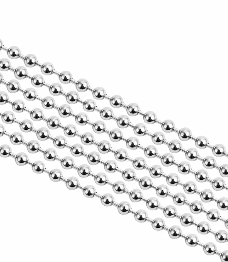 
Various Color Metal Female Jewelry Necklace Round Ball Chain 