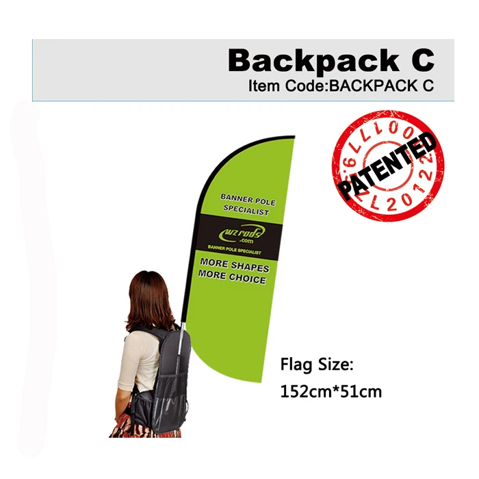 
Weihai Wzrods Carbon Advertising Moving Combination Backpack Signs With Pole 