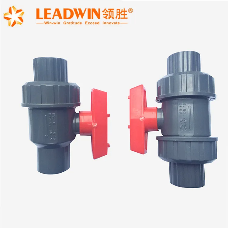 
Plastic Manufacturer Double union Plastic ball valve 