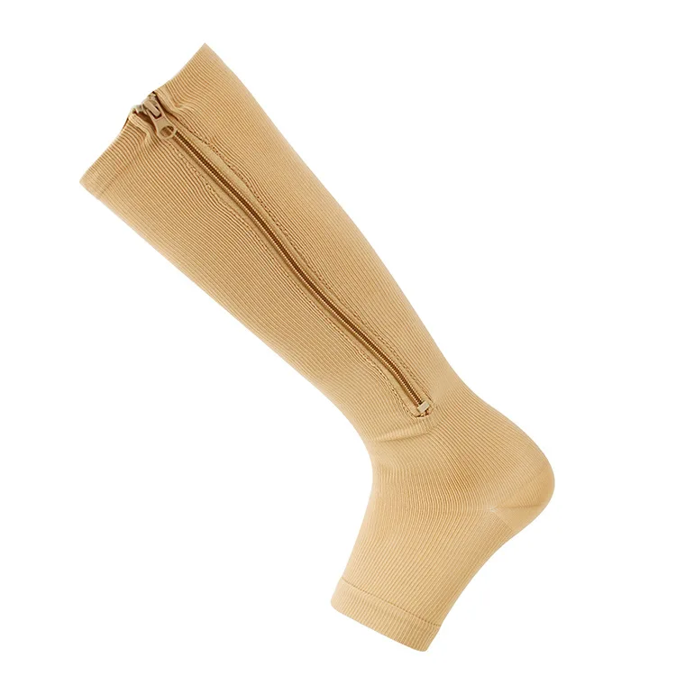 
Wholesale Toeless Knee High Medical Zipper Compression Socks for Women and Men 