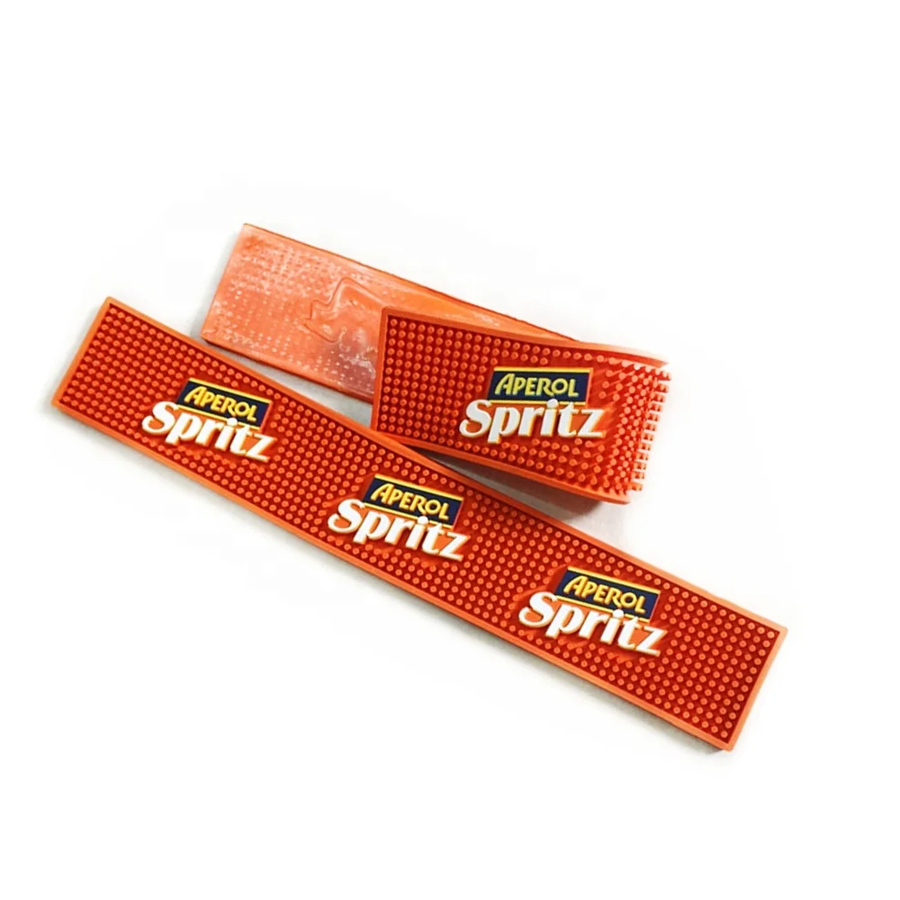 2023 Orange PVC Drip Beer Bar Mat Runner Mat for beer Coaster Mat