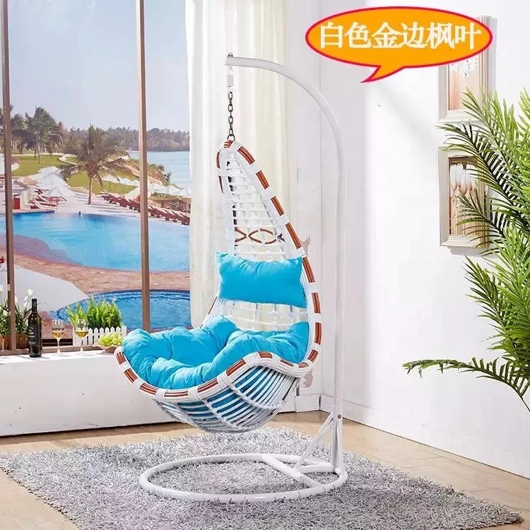 Недорогой ротанговый качающийся стул, маленький гамак из полиэтилена, Плетеный завод Foshan D021