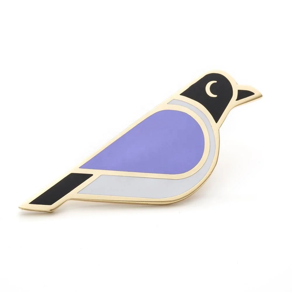 New products high quality custom animal cartoon cute glitter rainbow rose gold hard 3d enamel pin