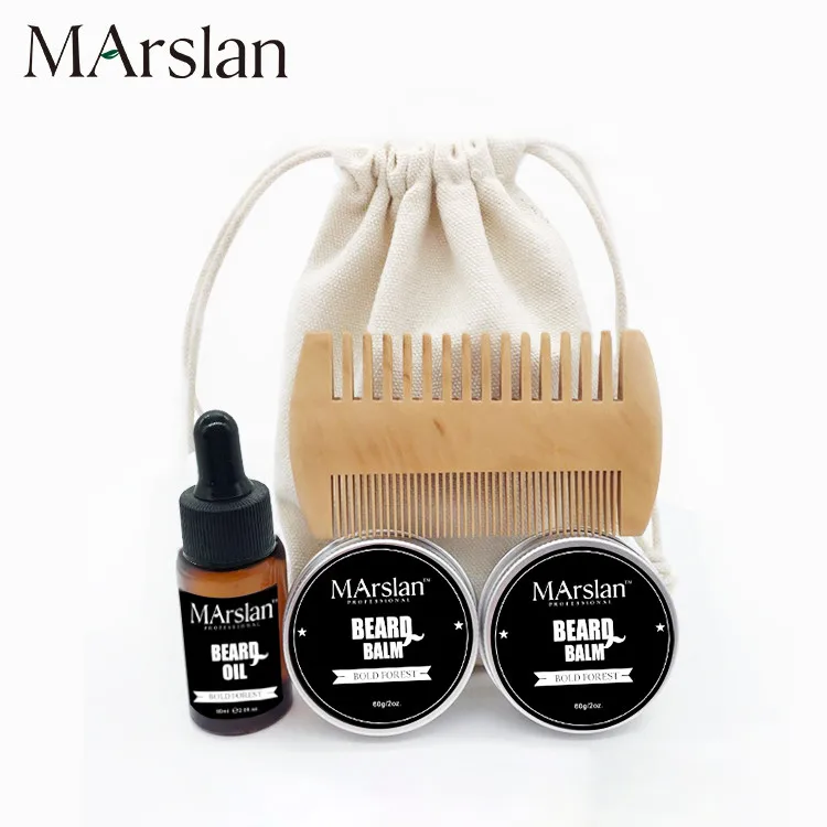 Щетка для бороды, расческа, бальзам, набор инструментов для бороды