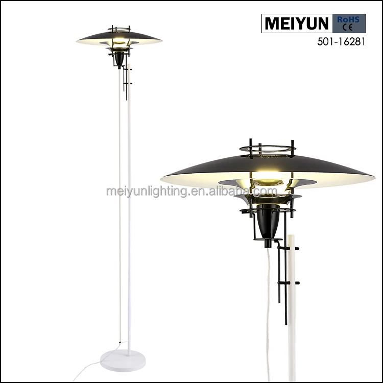 Industrial Floor Lamp Dimmable Standing lamp with Adjustable Reading Lamp, Energy-Saving LED Bulbs, Floor Lamp for Living Room