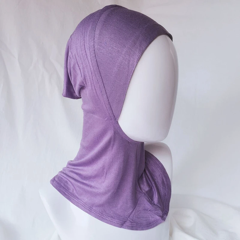 Full Cover Inner Muslim Cap Hijab Underscarf 100% Jersey Modal Plain Soild Color Islamic Head Wear Hat Underscarf Inner Hijab
