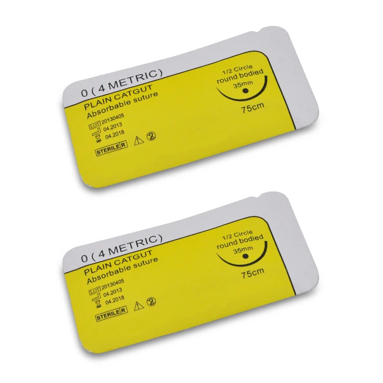 Disposable Medical Surgical Suture With Needle Sterile Catgut Surgical Suture Kit Stainless Steel Absorbable Surgical Suture