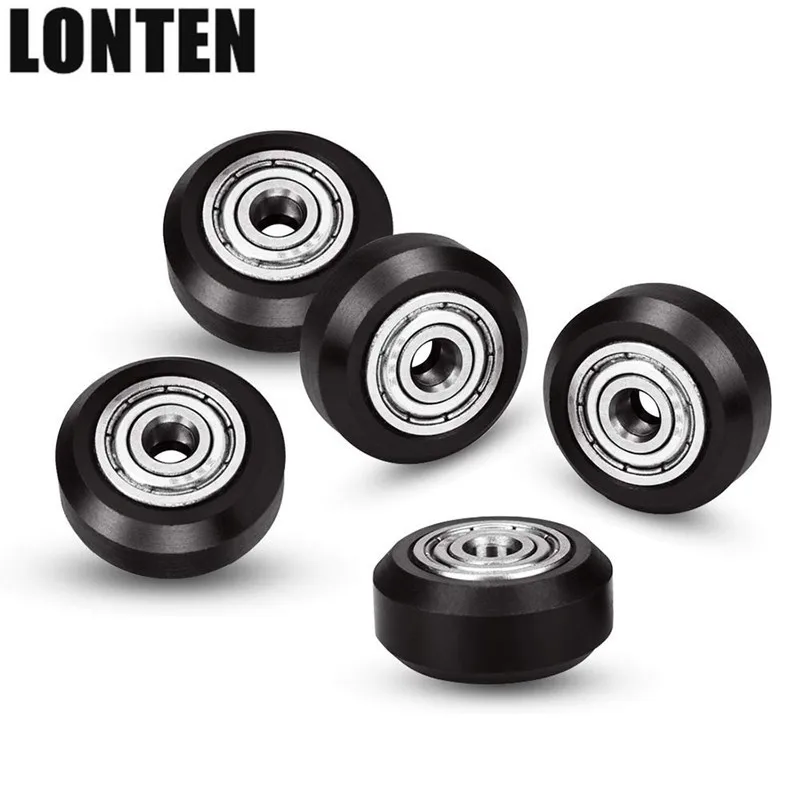 Lonten 10pcs CNC Openbuilds Plastic wheel POM with 625zz MR105zz Idler Pulley Passive Round Wheel Perlin Wheel for V-Slot 3D Pri