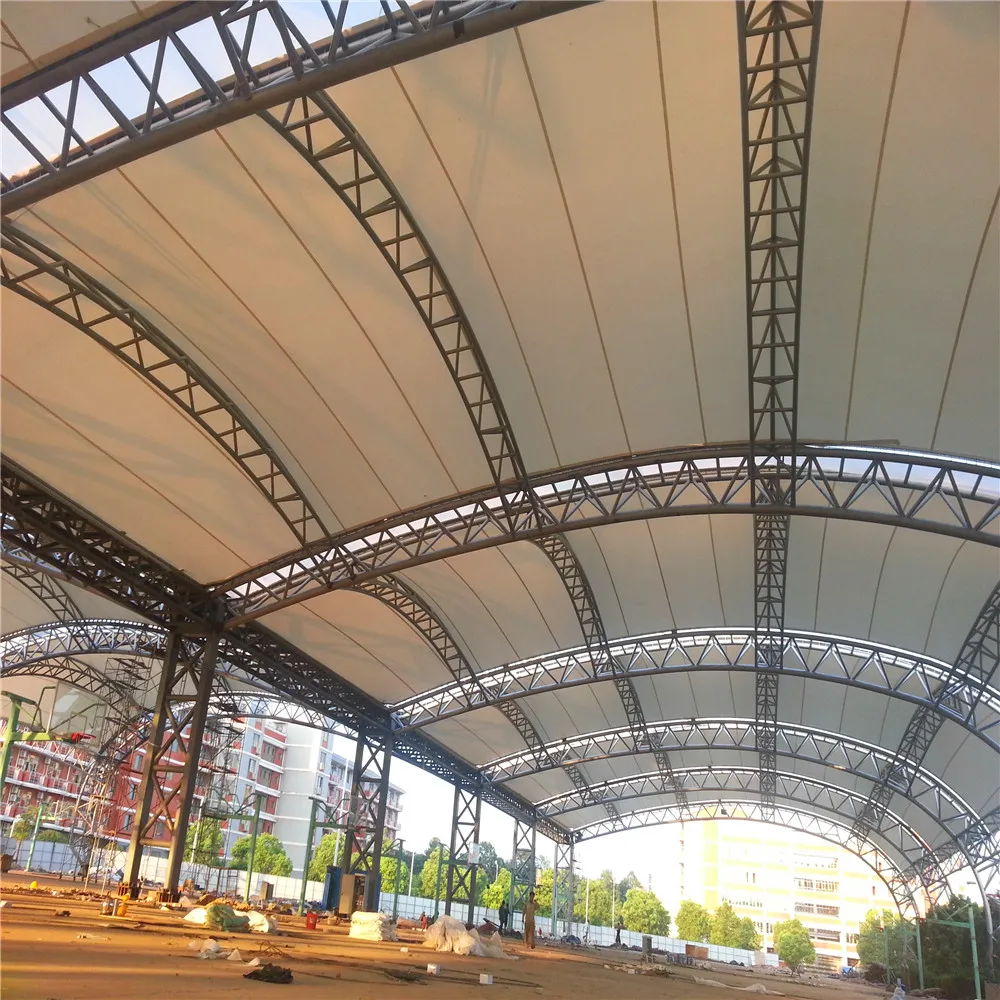 
Steel structure truss systems PVDF tensile Membrane Structure Roof Design 