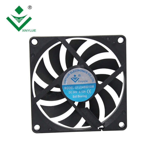 Thin RoHS 80mm 24 Volt Exhaust Fan 12 Volt Cooling Fan 80x80x10 3800RPM 8010