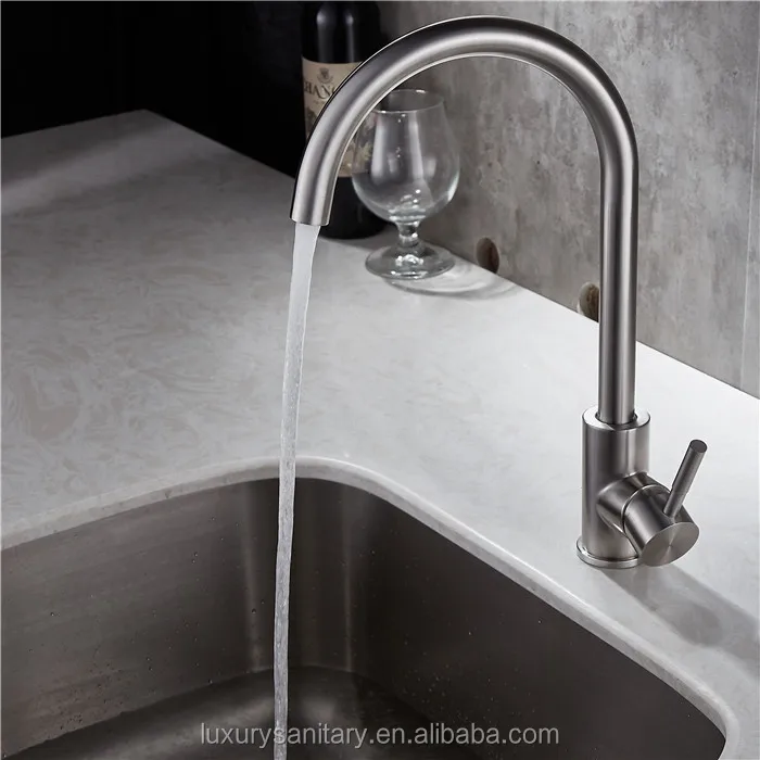 stainless steel 304 material brush nickle kitchen faucet