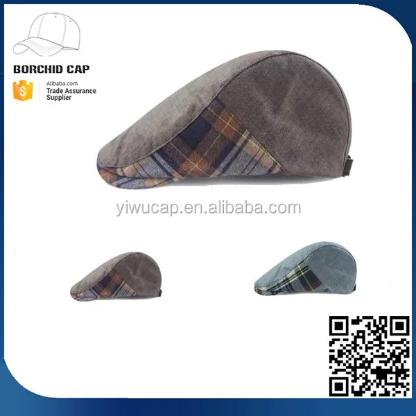 Мужская тенденция шаблон крышка открытый личность хлопок и лен вс шляпа мода берет cap