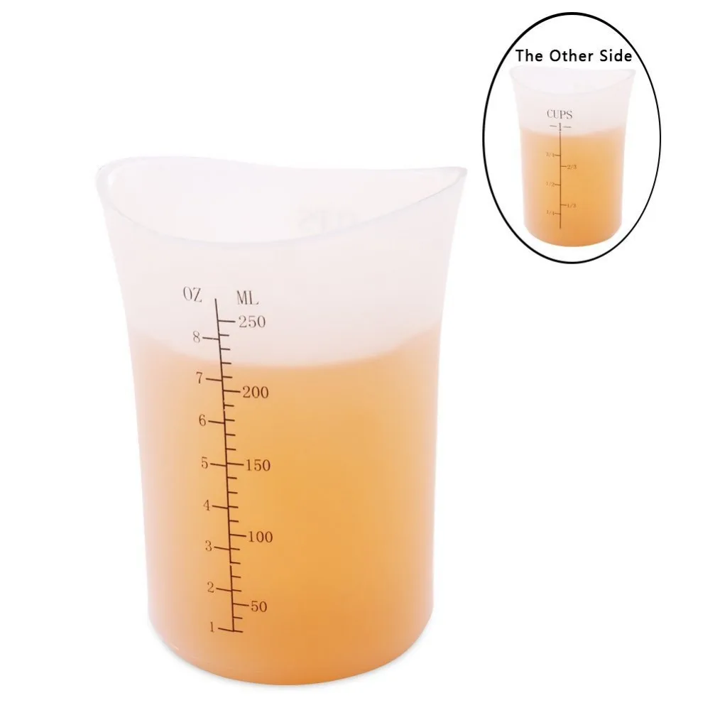 silicone measuring cup and spoon set measuring cup with spout heat resistant silicone