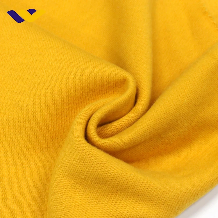 Casual hoodies soft cozy brushed CVC fabric heather knitted fleece fabric