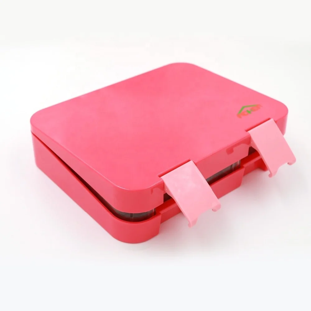 food storage container 6 sections ABS material leakproof kids plastic bento lunch box