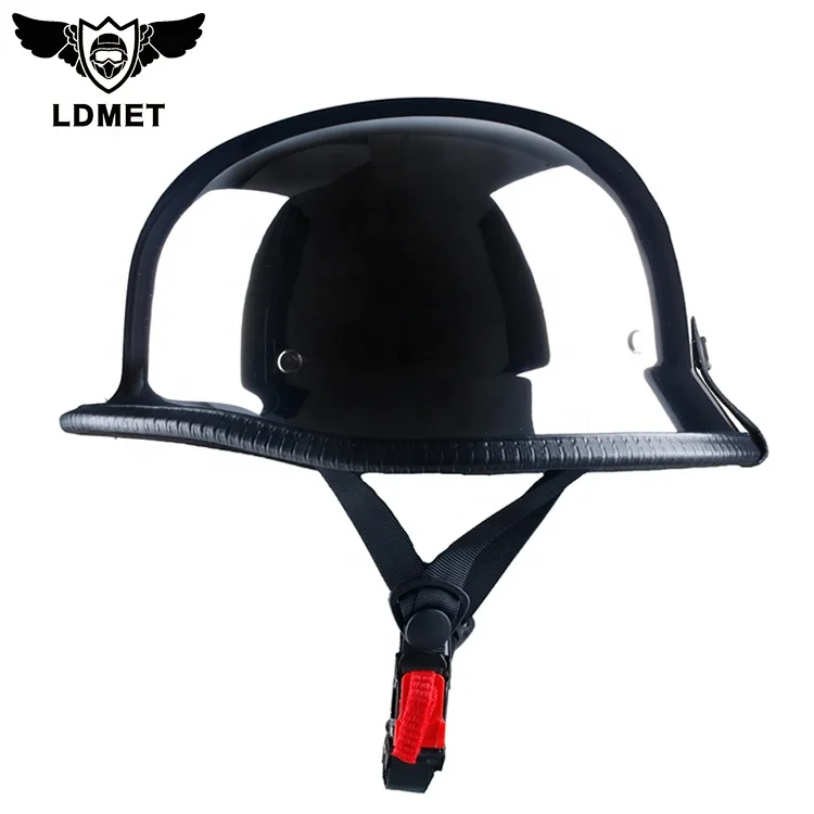 Dot Motorcycle Helmet Matte Black German half face open face Helmet Chopper Cruiser Biker S M L Scooter Helmet With Sunglasses