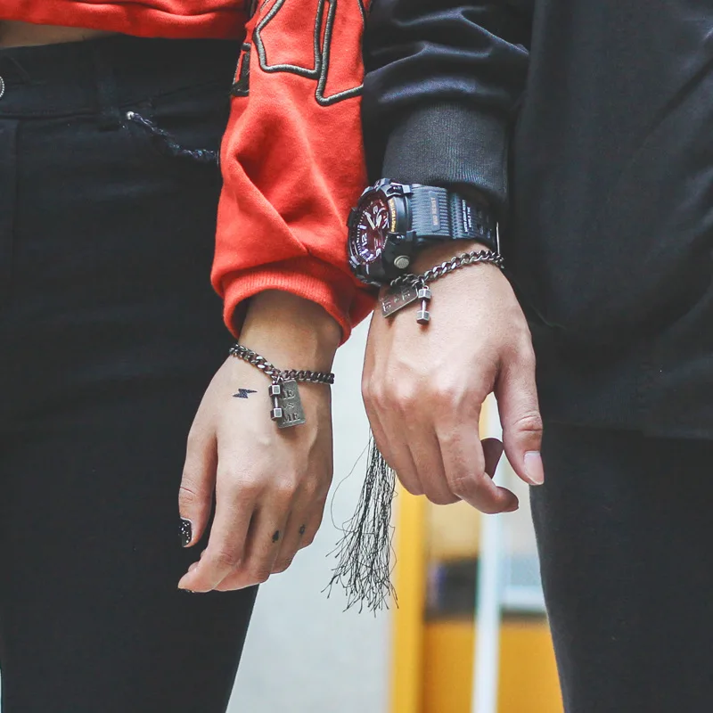 Maxhen88 Fitness Sports Bracelet ,Faith Belief ME VS ME Bracelet,Lock Dumbbell Bracelet for couple