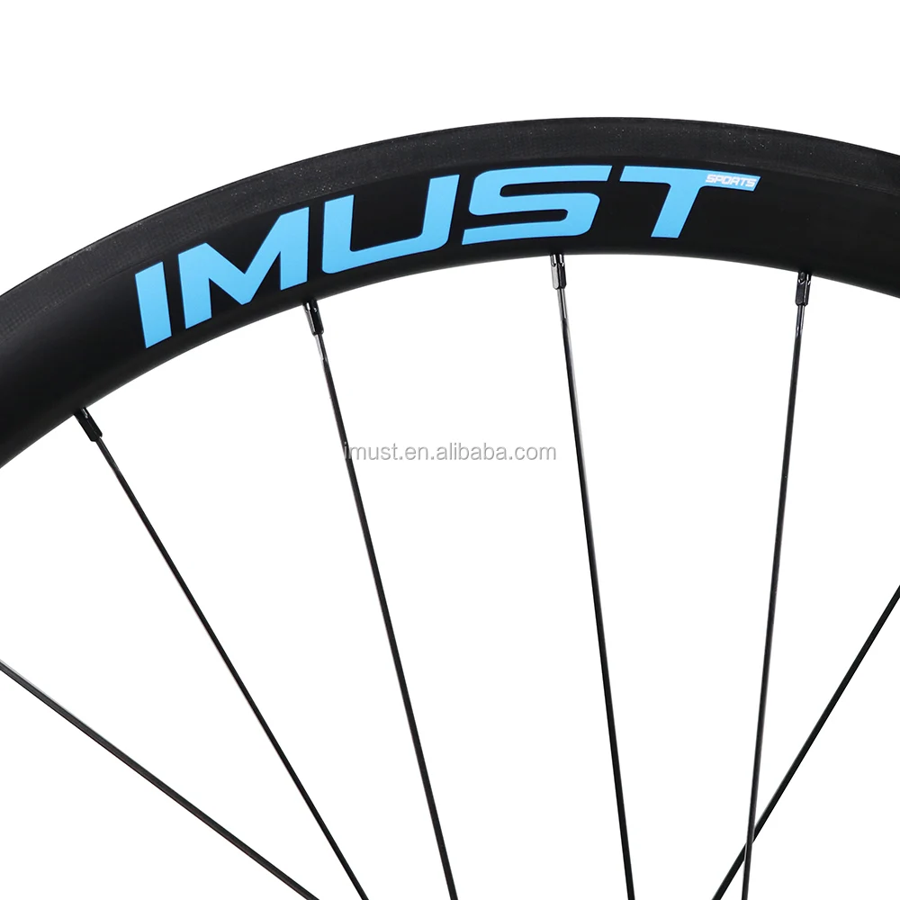 Straight pull Carbon aero wheels 38mm depth 25mm width for road bike