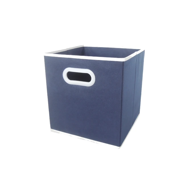 Fabric Storage Bins Cubes Baskets Containers with Plastic Handles for Home Closet Bedroom Drawers Organizers
