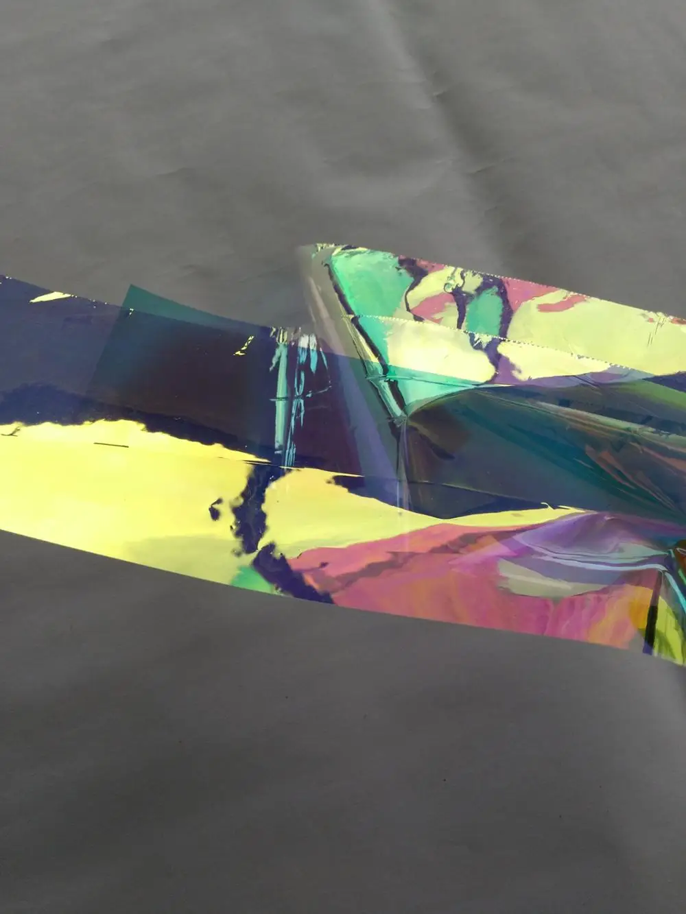 26 микрон синий холод дихроическая Переливающаяся полиэфирная пленка для дизайна