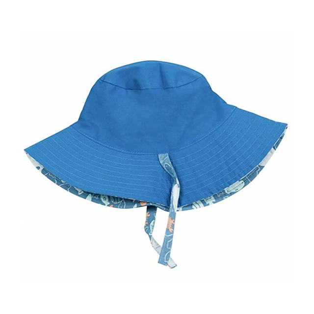 Baby Toddler Plaid Reversible Sun Protection Animal Hat Bucket caps children reversible bucket hat for kids