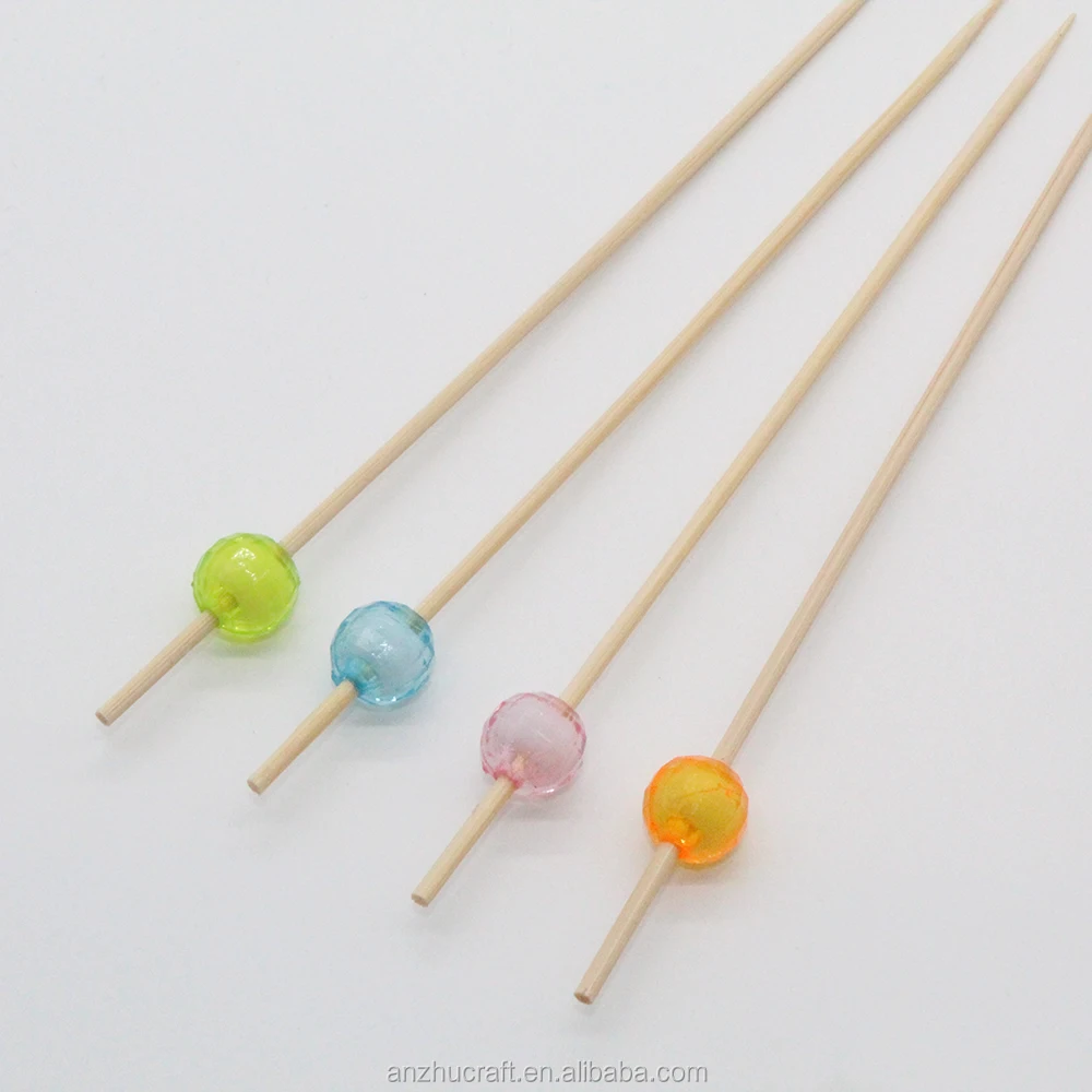 Wholesale decorative turkish wooden bamboo food picks kebab skewers