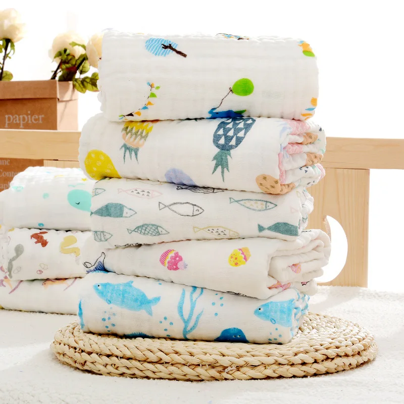 
2019 super soft cotton high quality 6 layer baby swaddle muslin 