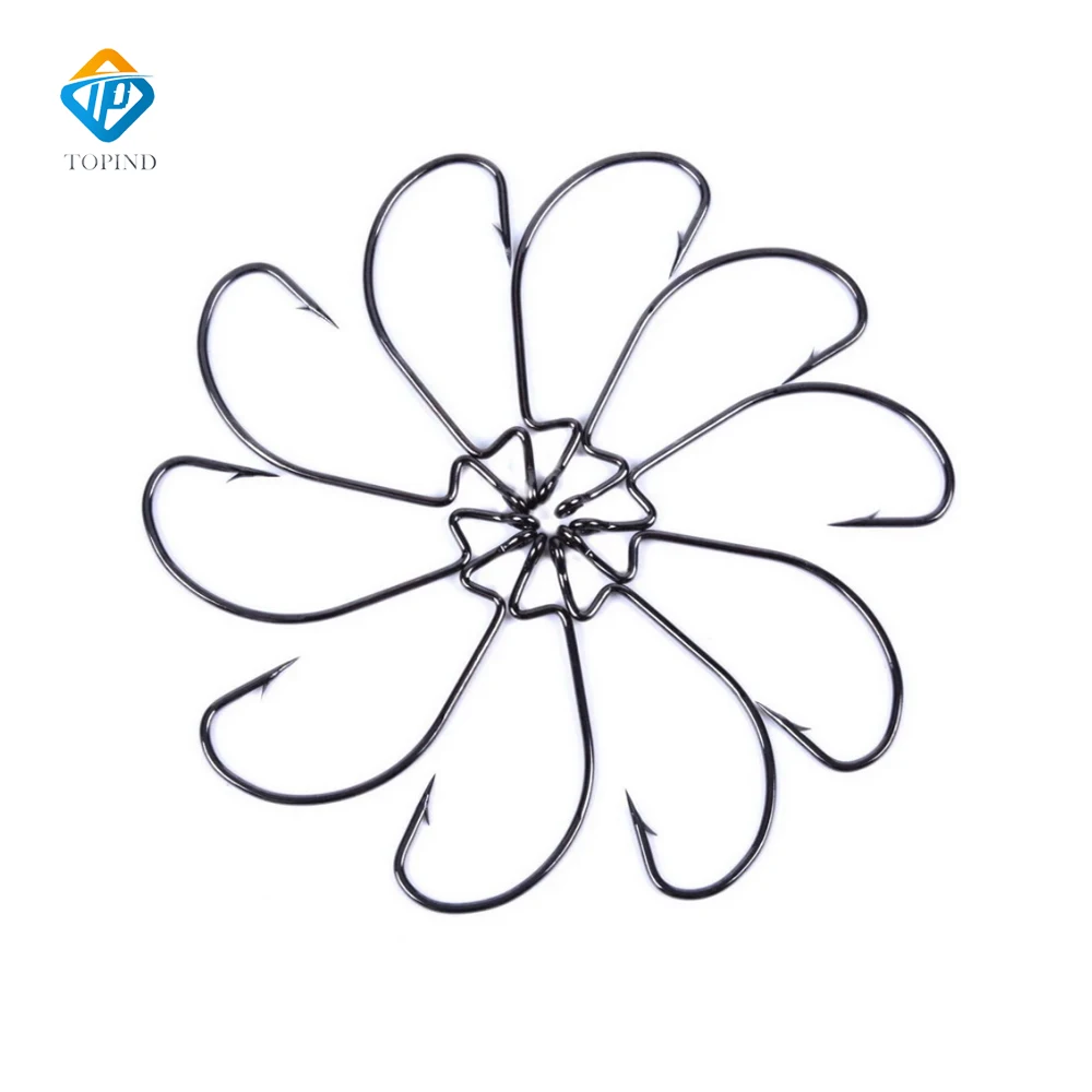 Рыболовный крючок с широким зазором из высокоуглеродистой стали