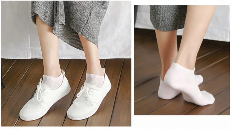 
Colorful women elite ankle socks gift box socks white boat socks 