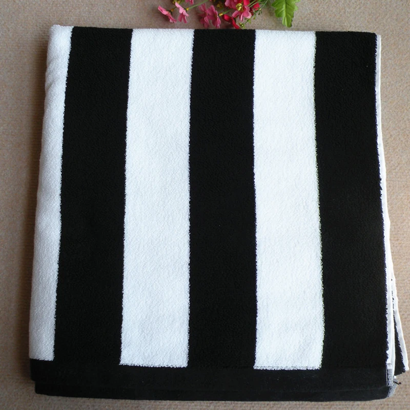 Dyed yarn jacquard velour cotton beach towel stripe beach towels