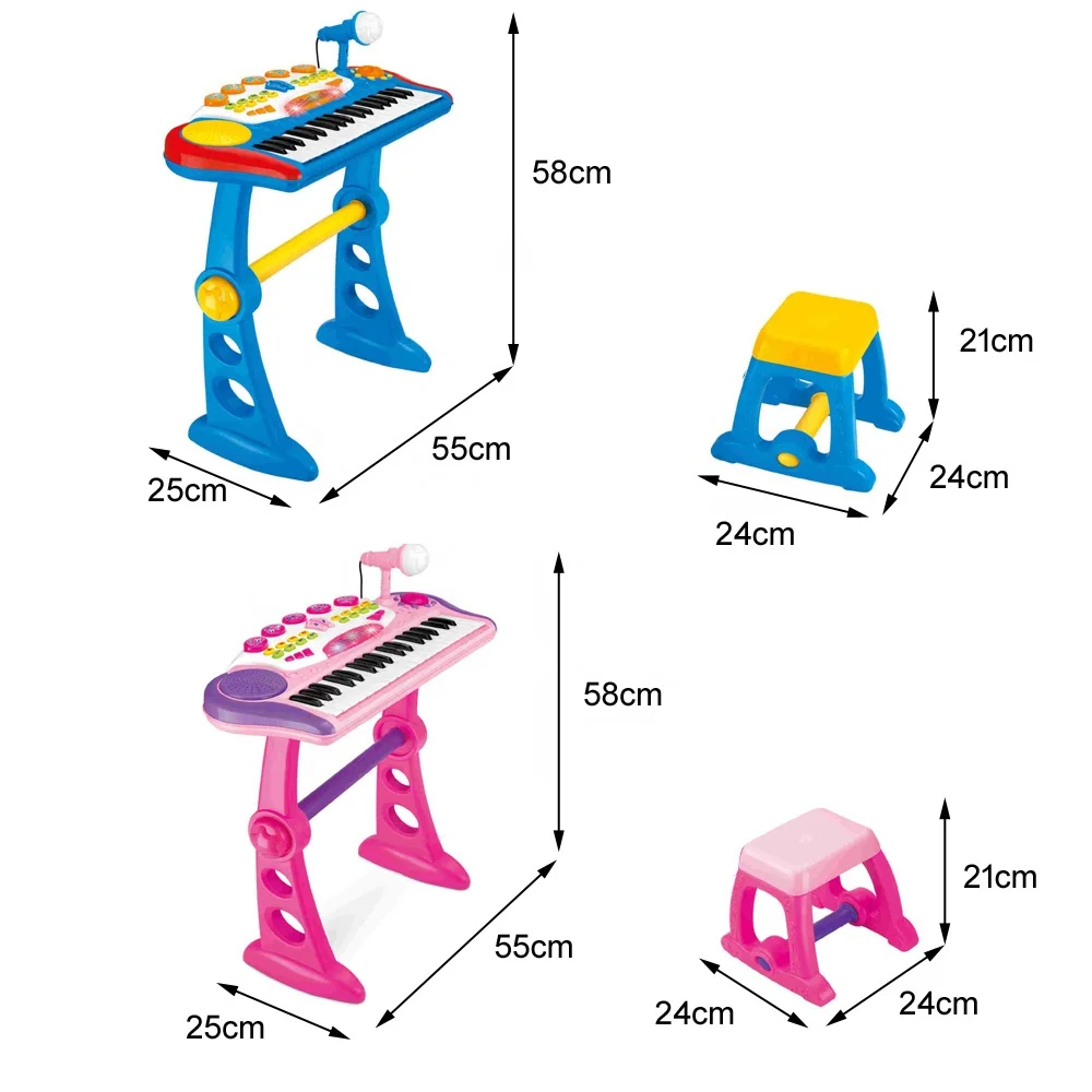 Children multifunctional musical instrument with microphone and MP3 wire electric piano toy kids.