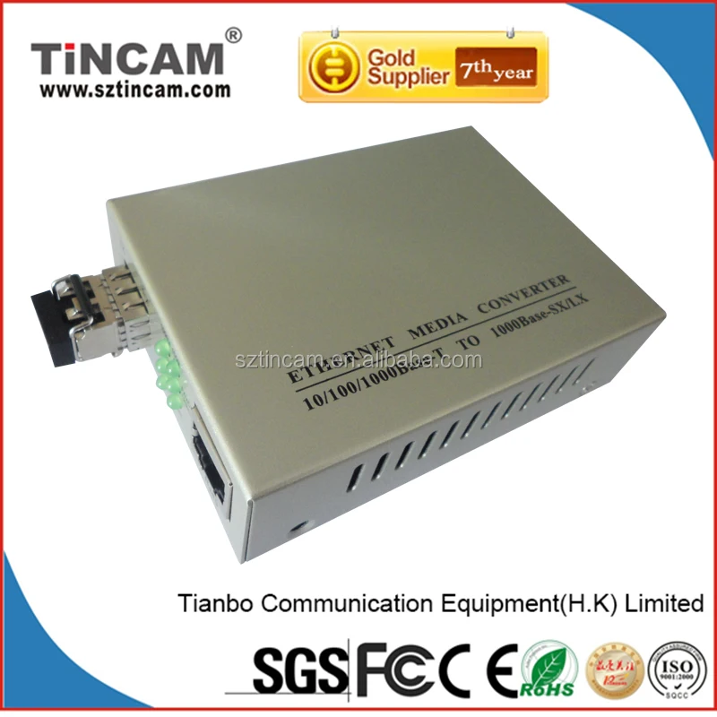 Хорошая цена Gigabit одиночное волокно SM 100 КМ SC media converter