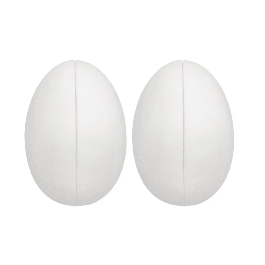White Smooth Wholesale Virgin EPS Diy Polystyrene Foam Polyfoam Styrofoam Eggs 14 Cm For Christmas Decoration