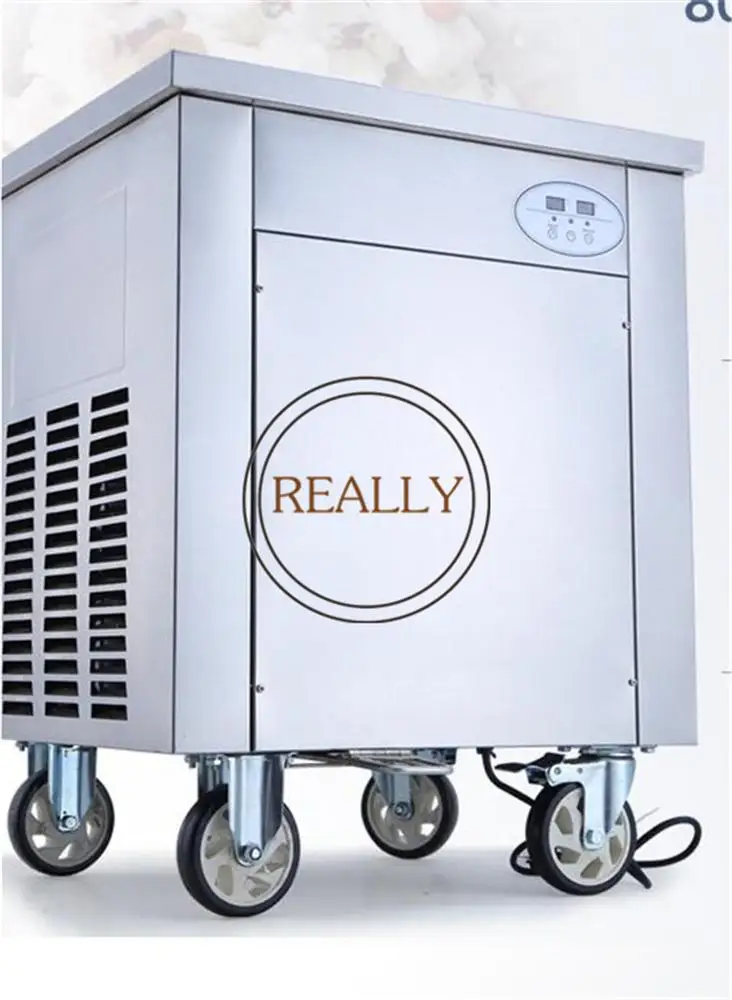 
Hot Sale Automatic Fried Ice Cream Machine Instant Single Mini Fruit Round Pan Rolls Machine 