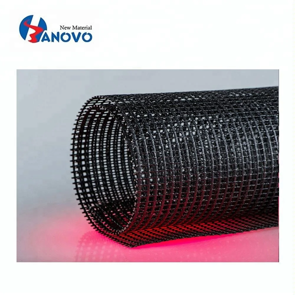 Soft soil stabilization PET plastic uniaxial geogrid