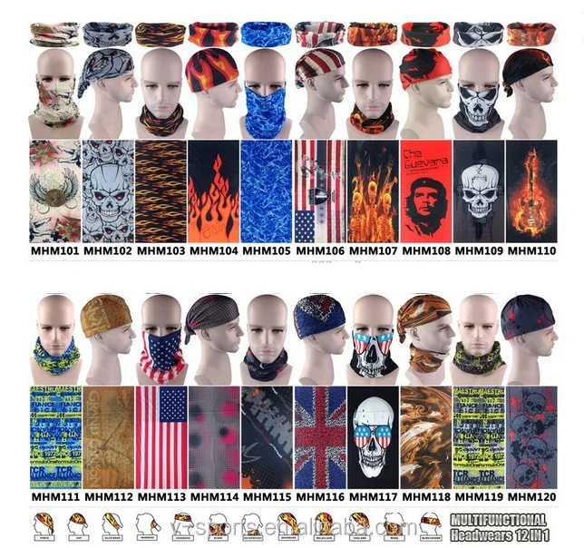 Wholesale Custom Logo Seamless Multifunctional headwear bandana