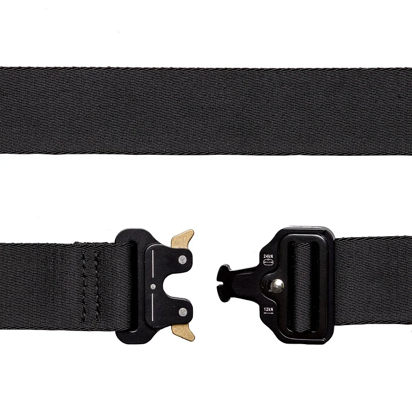 Customize LOGO Jacquard Belt, Embroidered Belt  Heavy Duty Waist  Nylon Tactical Belts with Quick Release Metal Buckle