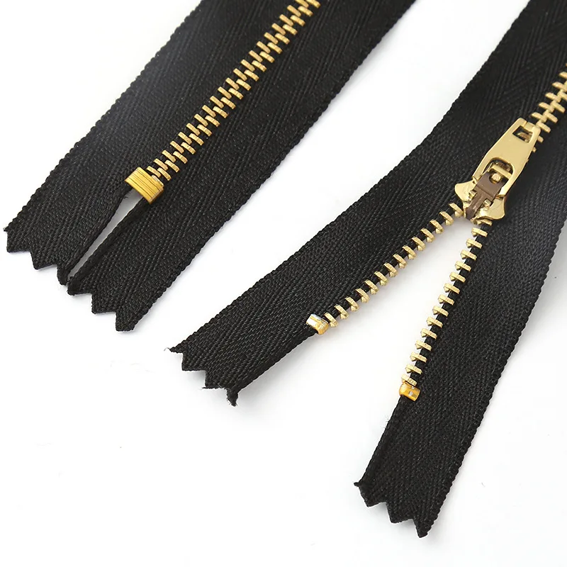 5#metal zipper 5 YG jeans brass zipper close end metal zipper