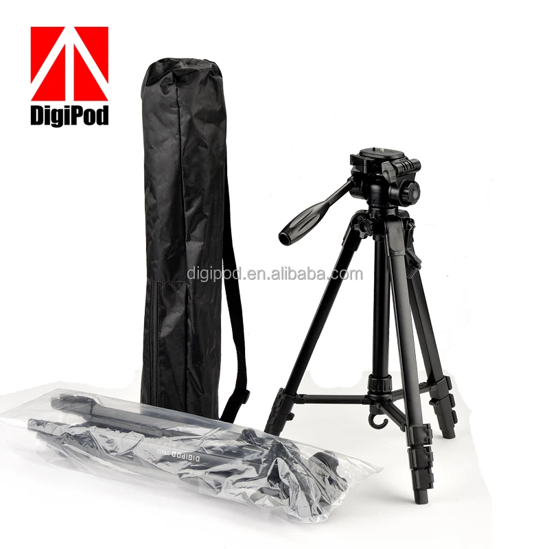 
DIGIPOD 4 Sections 57inch tripod Fashion Aluminum Stand Camera Accessories Tripod For Smartphone video 