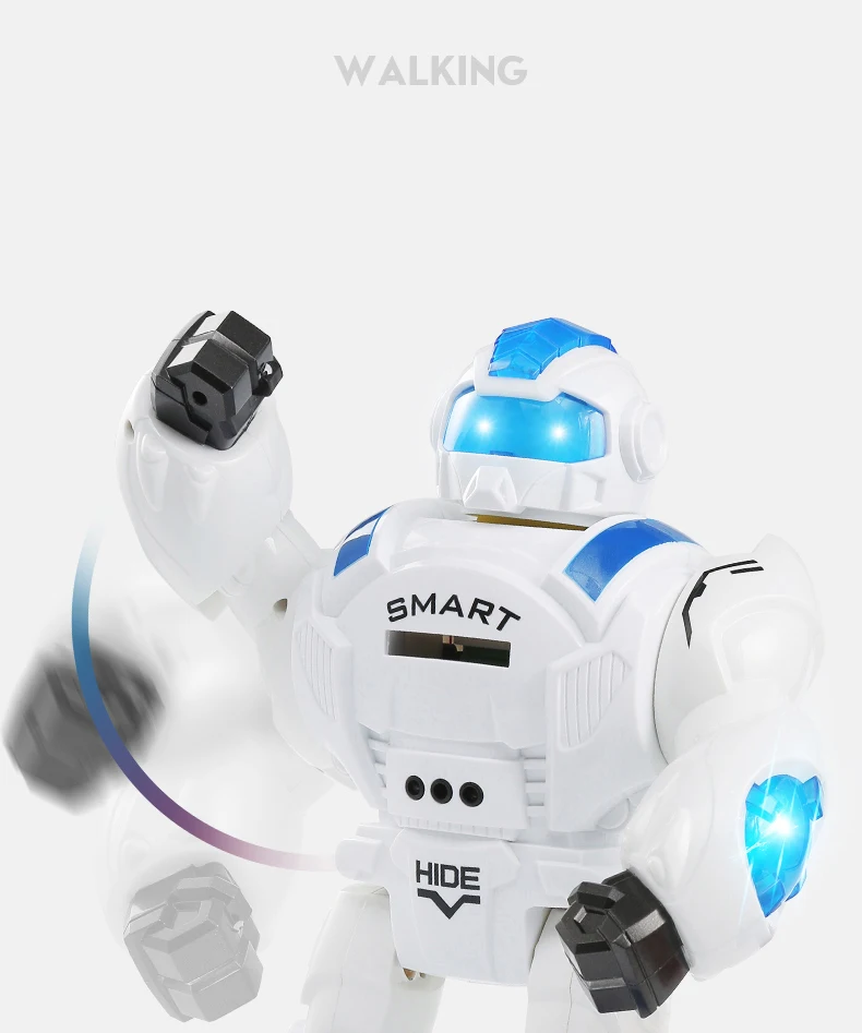 DWI Gesture sensing remote control plastic humanoid robot toy with shooting function