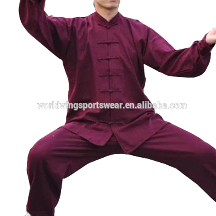 Mens mangenta fiberflax Sweat absorbent wear comfortably KUNGFU uniforms