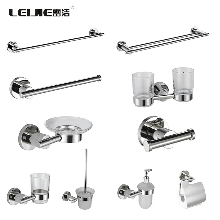 Wholesale stainless steel bathroom accessories set