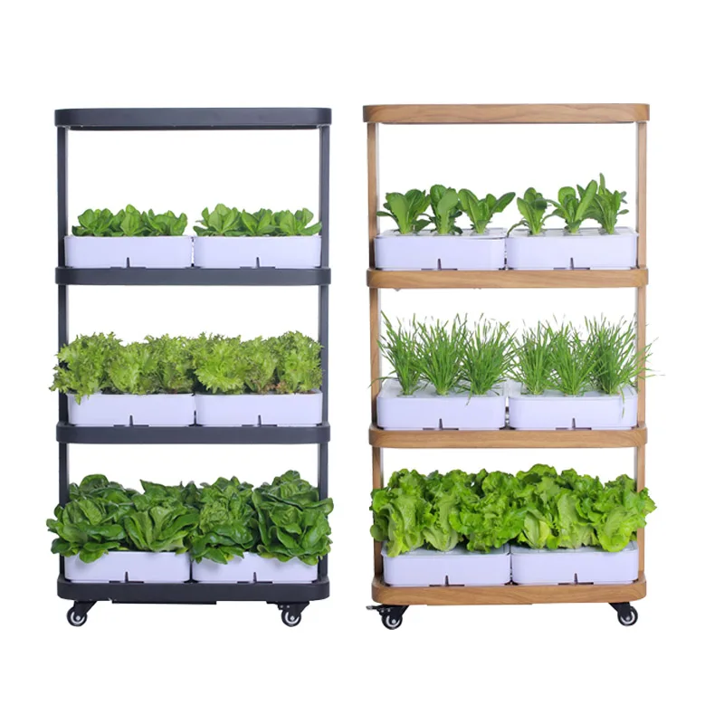Fully Automated Smart Hydroponic Pots at-Home Grow System with Hydroponic Trays