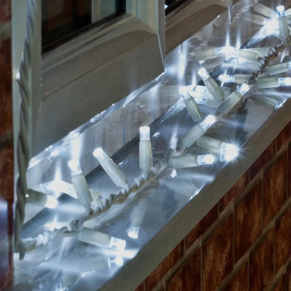 Festive Lights LED Fairy Lights on IP65 Connectable Rubber wire strings