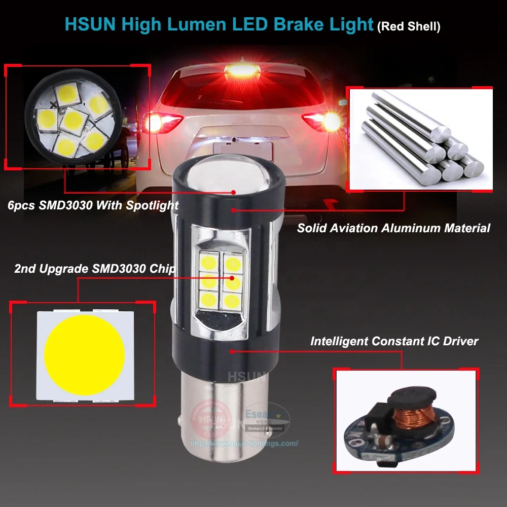 
Car LED S25 P21/5W 1157 BAY15D BAZ15D 22 SMD 3030 LED 30SMD LED for turn signal lights reverse lights 