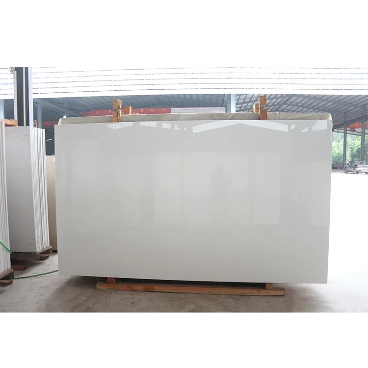 
Factory direct sell nano glass stone artificial white marble vanity top 